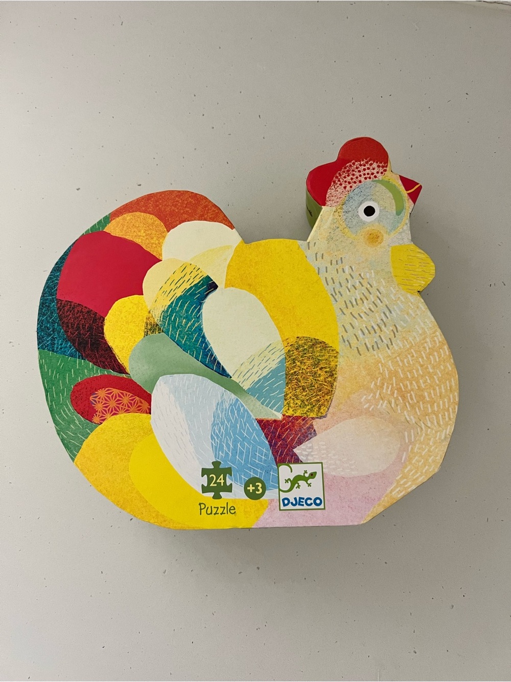 DJECO Raoul Ma Poule Chicken Silhouette Puzzle 24 Pieces Complete